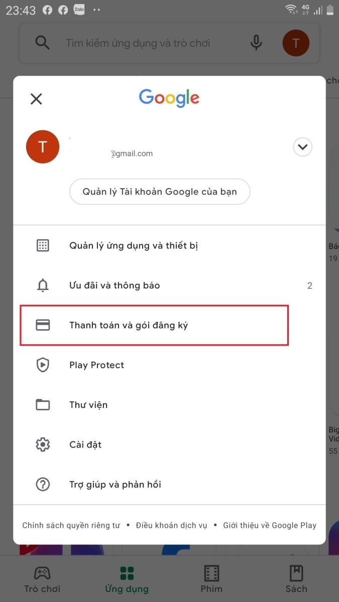 Cách thanh toán ứng dụng Google Play bằng SIM Viettel/MobiFone/Vinaphone
