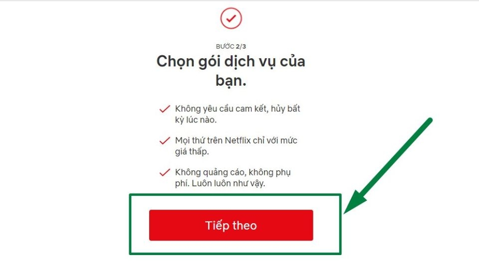 Đọc các điều khoản rồi nhấn “Tiếp theo”.