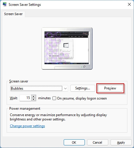 Cách bật hoặc tắt trình bảo vệ màn hình Screensaver trên Windows 11 (6)