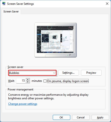Cách bật hoặc tắt trình bảo vệ màn hình Screensaver trên Windows 11 (4)