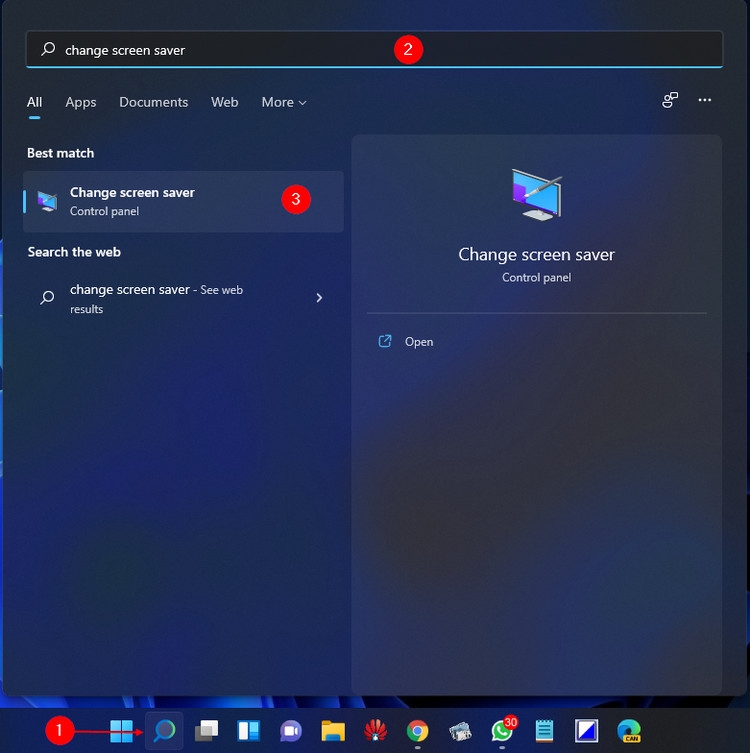 Cách bật hoặc tắt trình bảo vệ màn hình Screensaver trên Windows 11 (8)