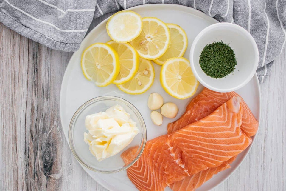 nguyên liệu nướng cá bằng nồi chiên không dầu