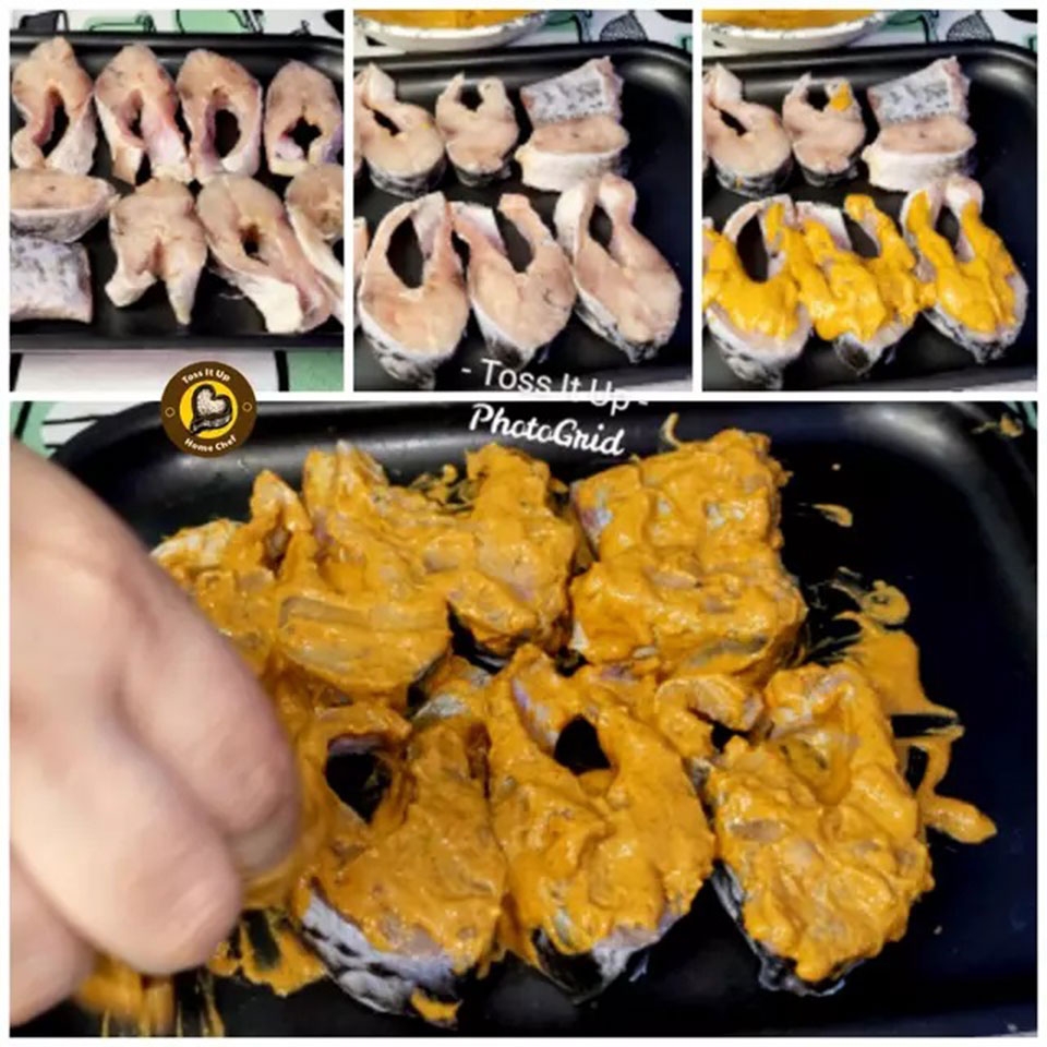 nướng cá bằng nồi chiên không dầu (bước 2)