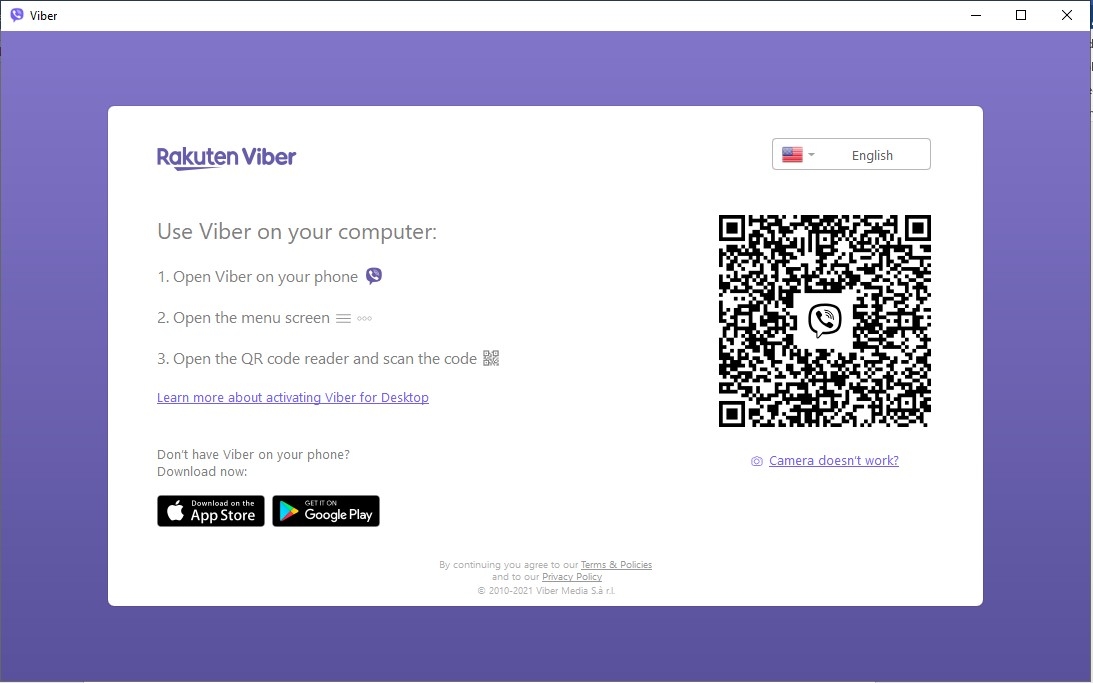 Khi sử dụng Viber cho máy tính, bạn cần quét mã QR để đăng nhập
