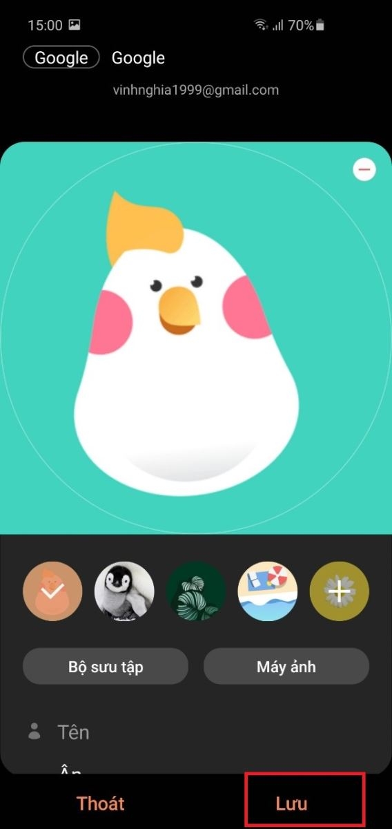 Cách lưu tên danh bạ kèm icon, hình ảnh trên điện thoại Samsung (10)