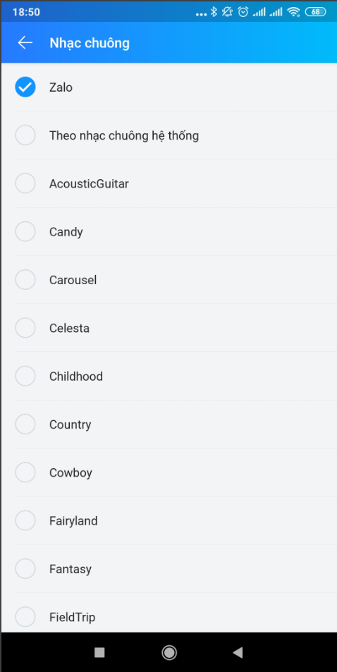 thay đổi nhạc chuông B3