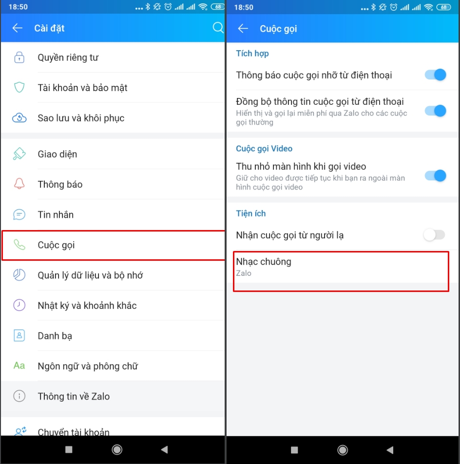 Cách đổi nhạc chuông Zalo trên điện thoại cực kỳ đơn giản