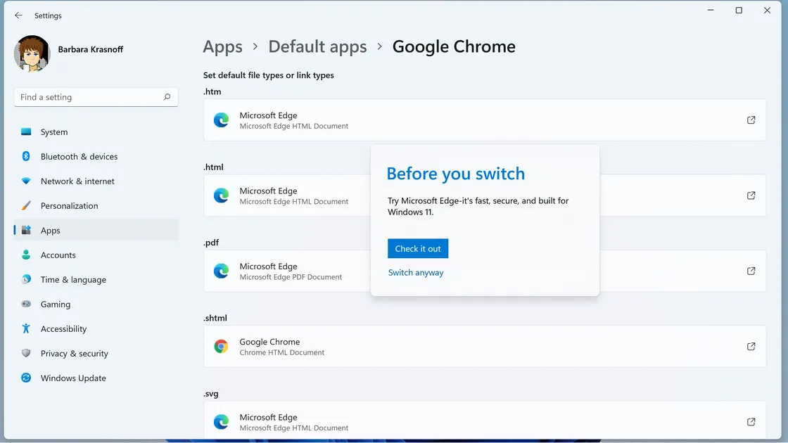 Cách thay đổi trình duyệt web mặc định trong Windows 11
