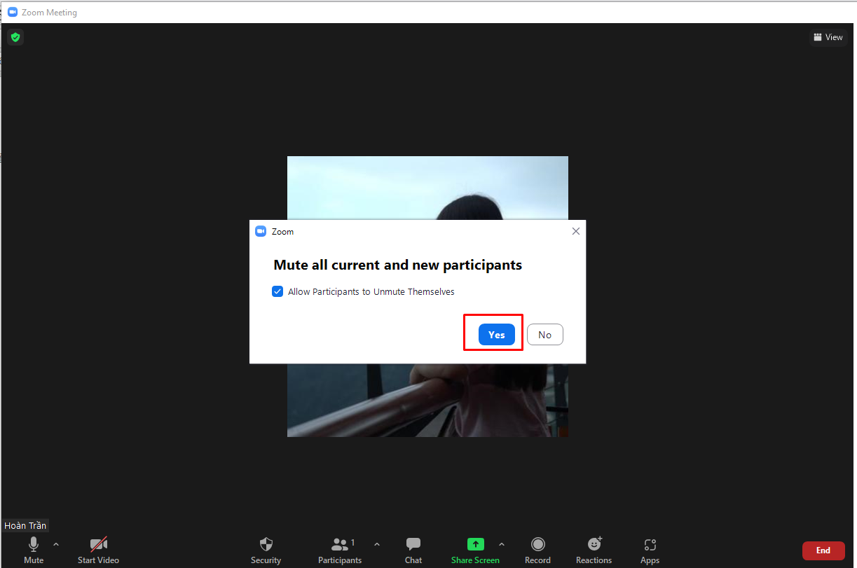 tắt mic trong zoom b2.2