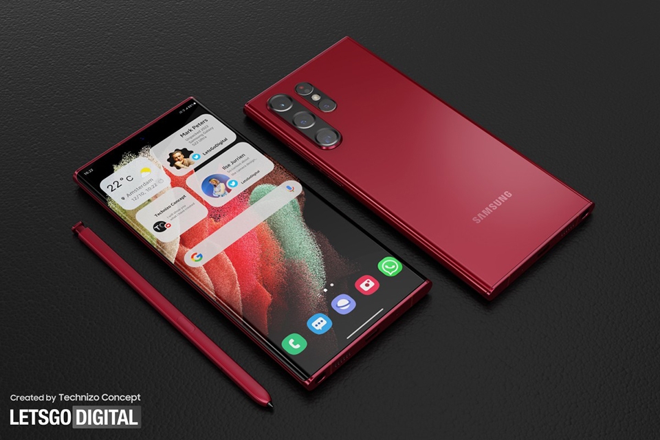 Ảnh render Galaxy S22 Ultra (ảnh 2) Ảnh render Galaxy S22 Ultra (ảnh 2)