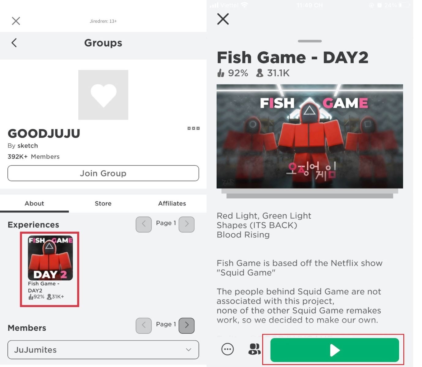 Cách chơi trò chơi Squid Game trên Roblox bằng điện thoại (4)