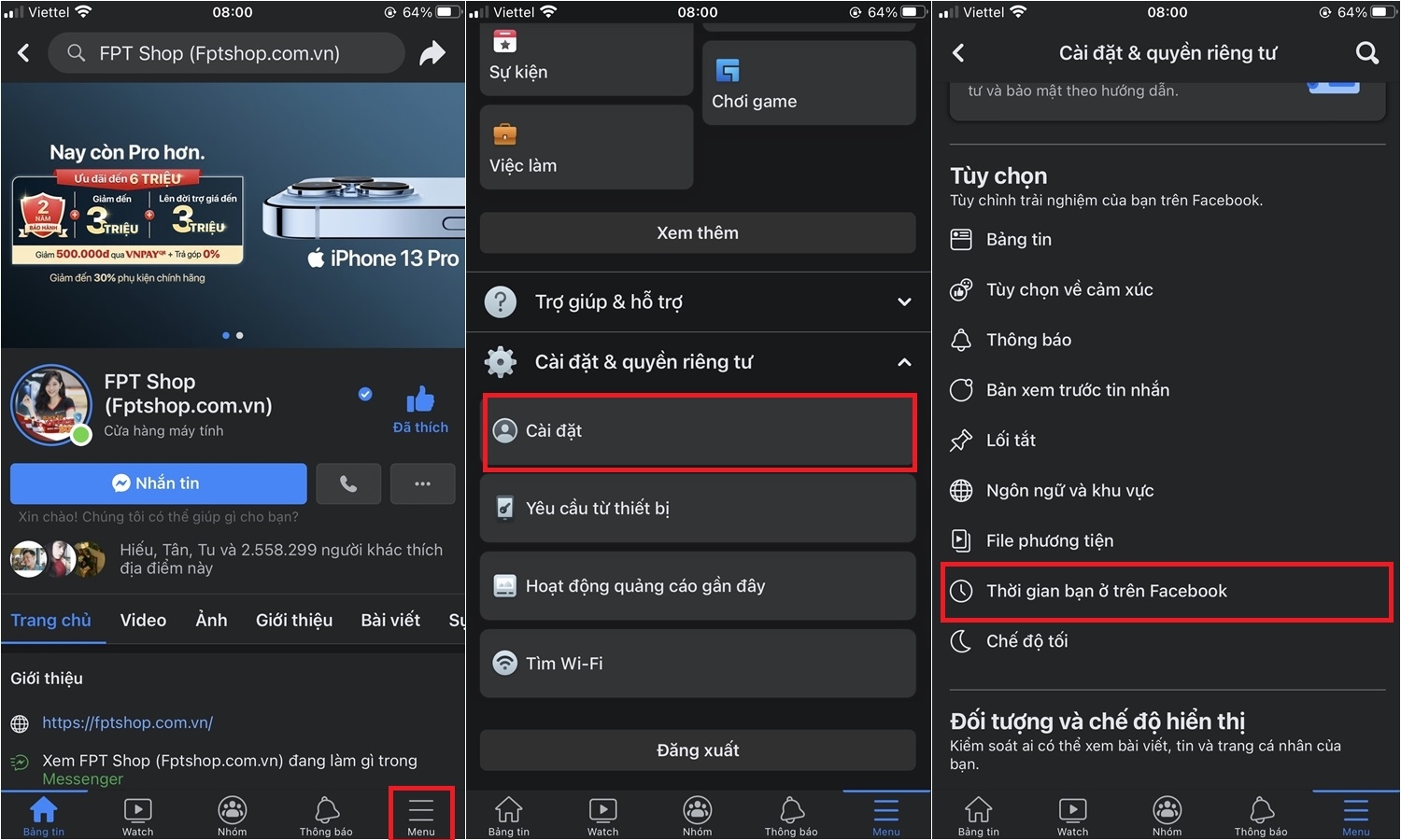 Cách để xem và quản lý thời gian sử dụng Facebook (1)