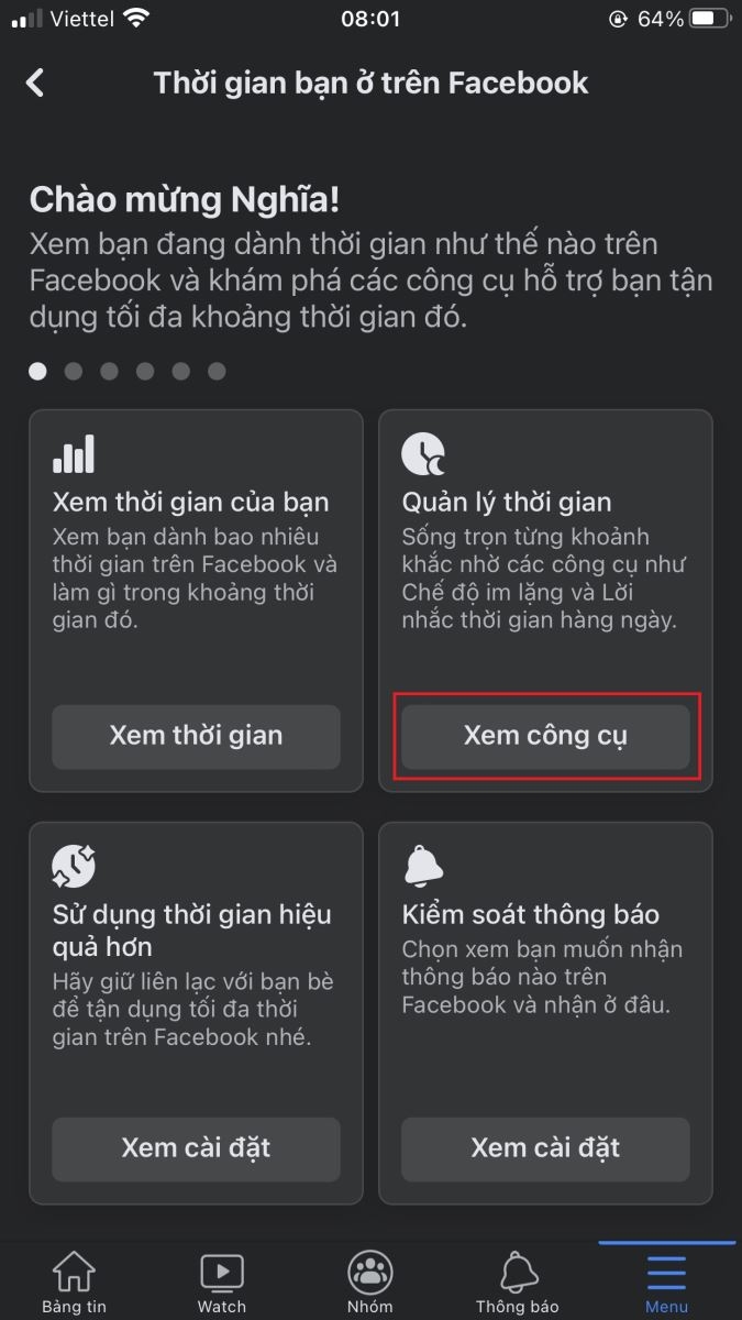 Cách để xem và quản lý thời gian sử dụng Facebook (5)