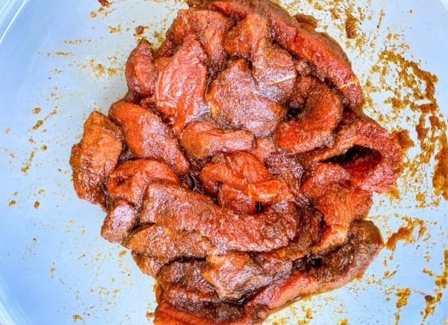 cách làm bò khô bằng nồi chiên không dầu 2
