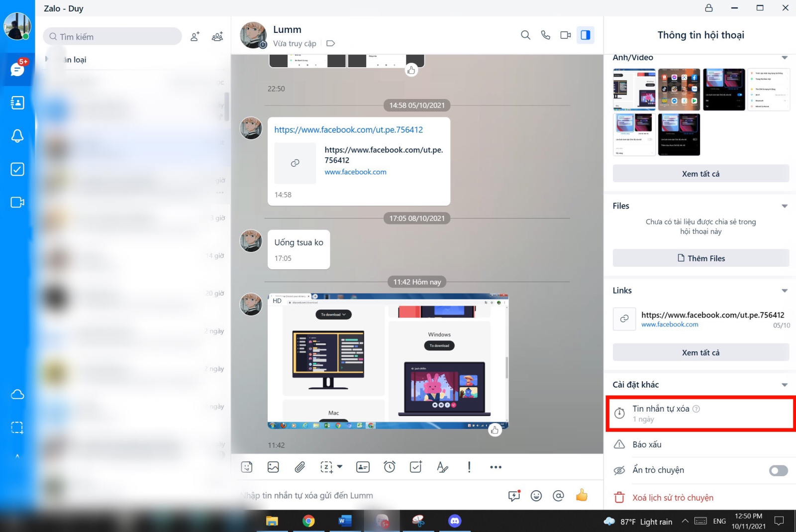 Cách xóa tin nhắn tự động trên Zalo cực kì đơn giản (4)