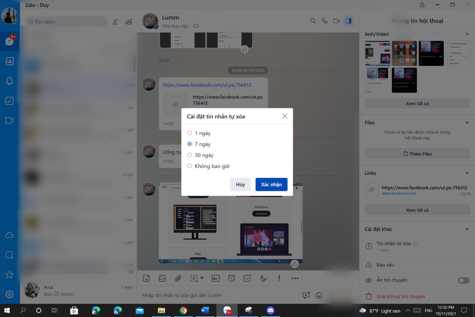 Cách xóa tin nhắn tự động trên Zalo cực kì đơn giản (5)