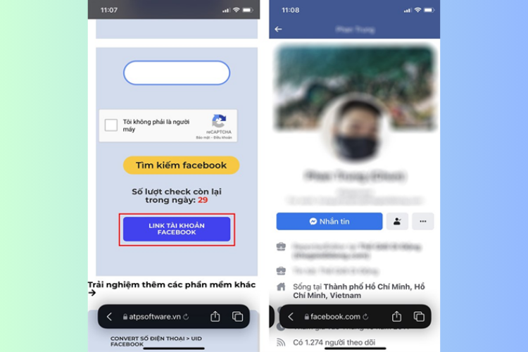 Cách tìm Facebook qua zalo bằng số điện thoại