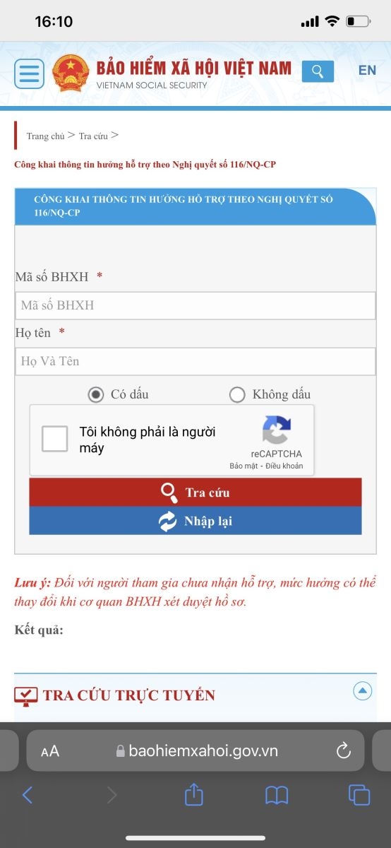 Các cách tra cứu trợ cấp BHTN (1)