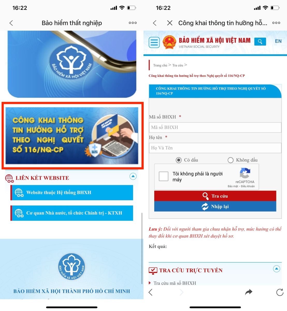 Các cách tra cứu trợ cấp BHTN (6)