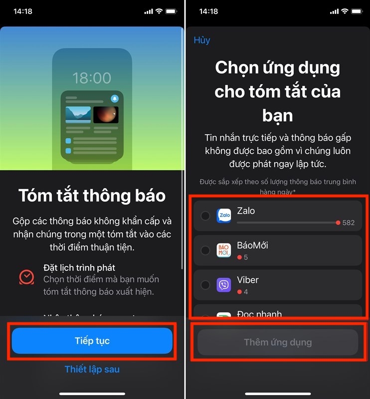 Cách sử dụng và kích hoạt tính năng Notification Summary (2)