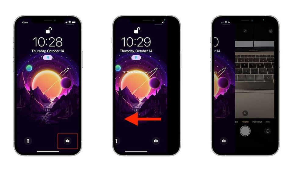 Nhanh chóng để truy cập máy ảnh của iPhone