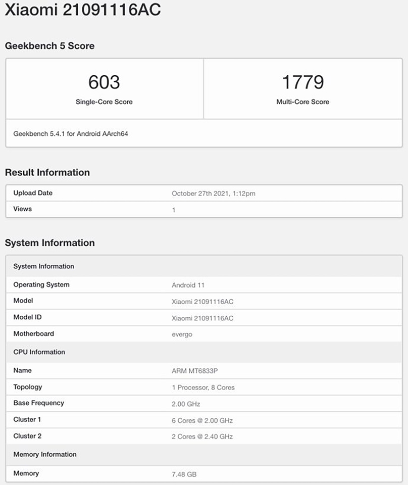 POCO M4 Pro 5G lộ cấu hình (ảnh 1)