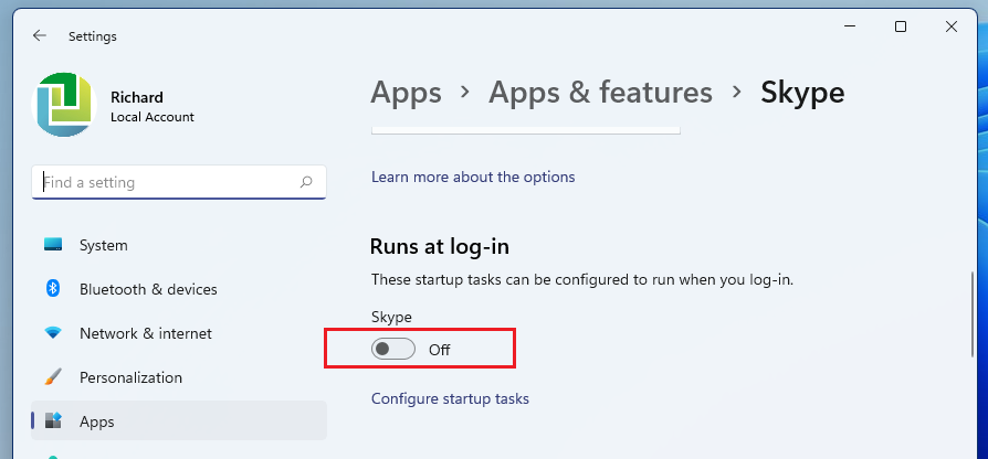 Cách ngăn Skype tự động khởi động trên Windows 11 (2)