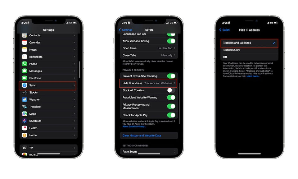 Ẩn địa chỉ IP của bạn khi sử dụng Safari