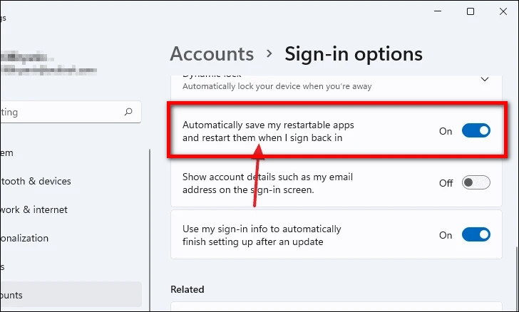 Cách ngăn Windows 11 mở lại ứng dụng khi đăng nhập hoặc khởi động lại (4)