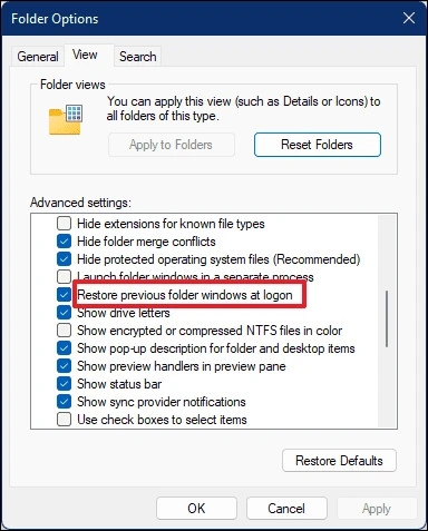 Cách ngăn Windows 11 mở lại ứng dụng khi đăng nhập hoặc khởi động lại (9)