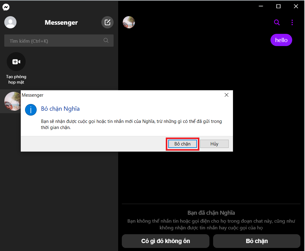 Cách chặn, bỏ chặn tin nhắn trên Messenger vô cùng đơn giản (6)