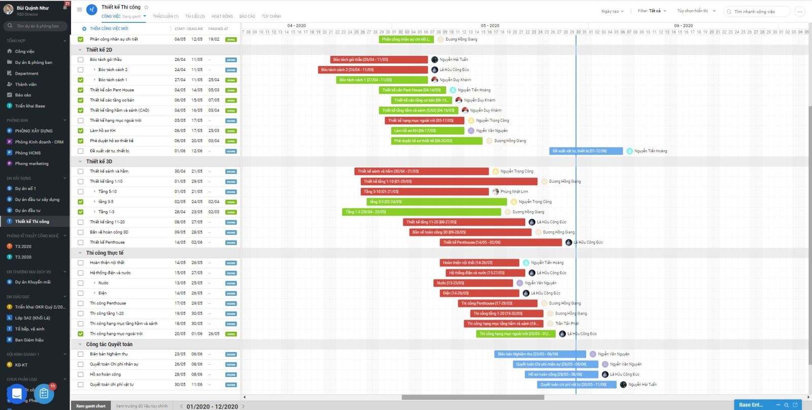 phần mềm quản lý công việc Base Wework