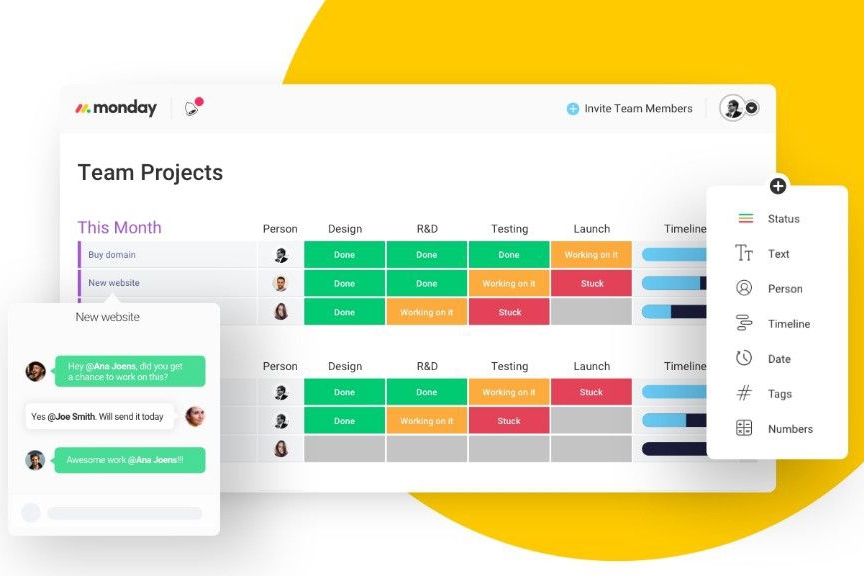 phần mềm quản lý công việc Monday.com