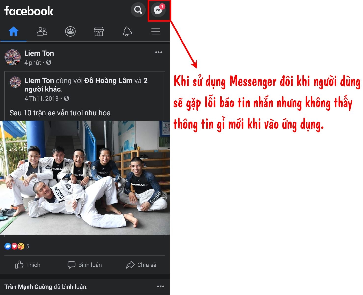 Có khá nhiều người gặp phải lỗi Messenger báo có tin nhắn nhưng không thấy.