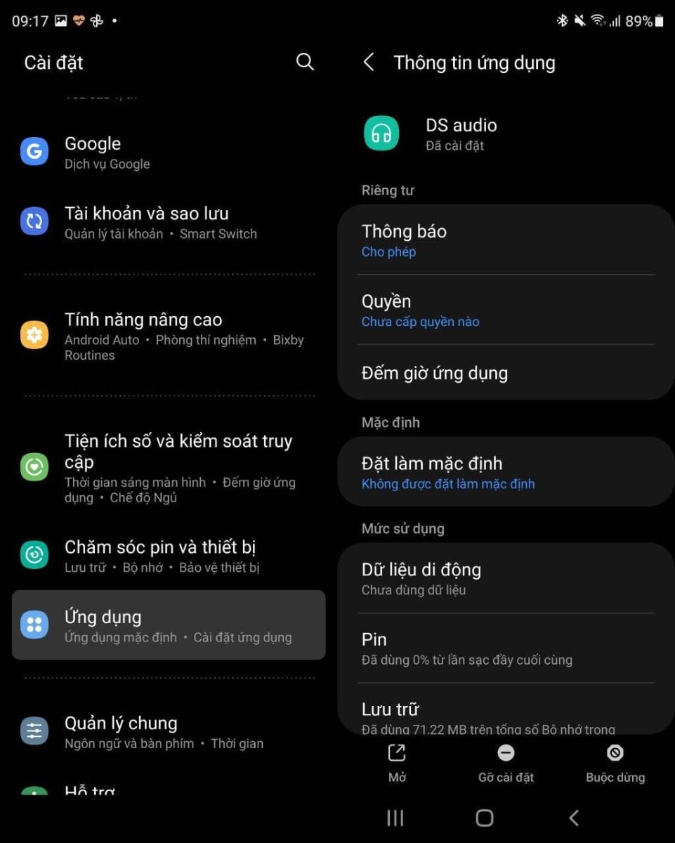 Gỡ các ứng dụng không cần thiết