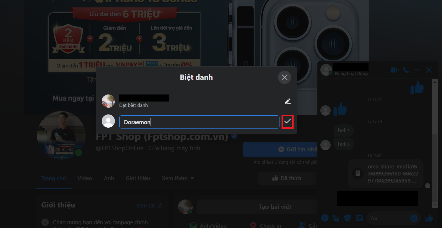 Cách đặt biệt danh trên Messenger điện thoại và máy tính cực dễ (4)