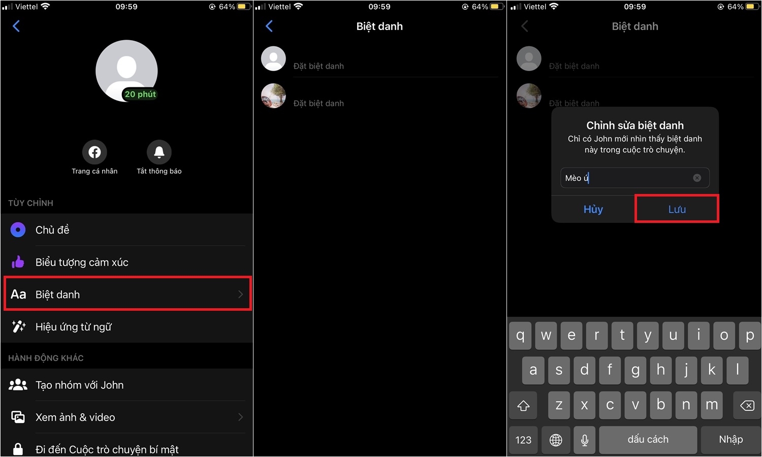 Cách đặt biệt danh trên Messenger điện thoại và máy tính cực dễ (5)