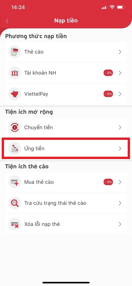 Tổng hợp các cách ứng tiền các nhà mạng Viettel, Vinaphone và Mobifone (4)