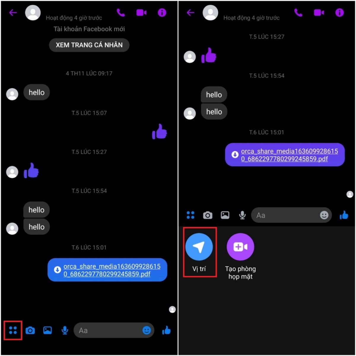 Cách chia sẻ vị trí trên Messenger trong vòng một nốt nhạc (1)