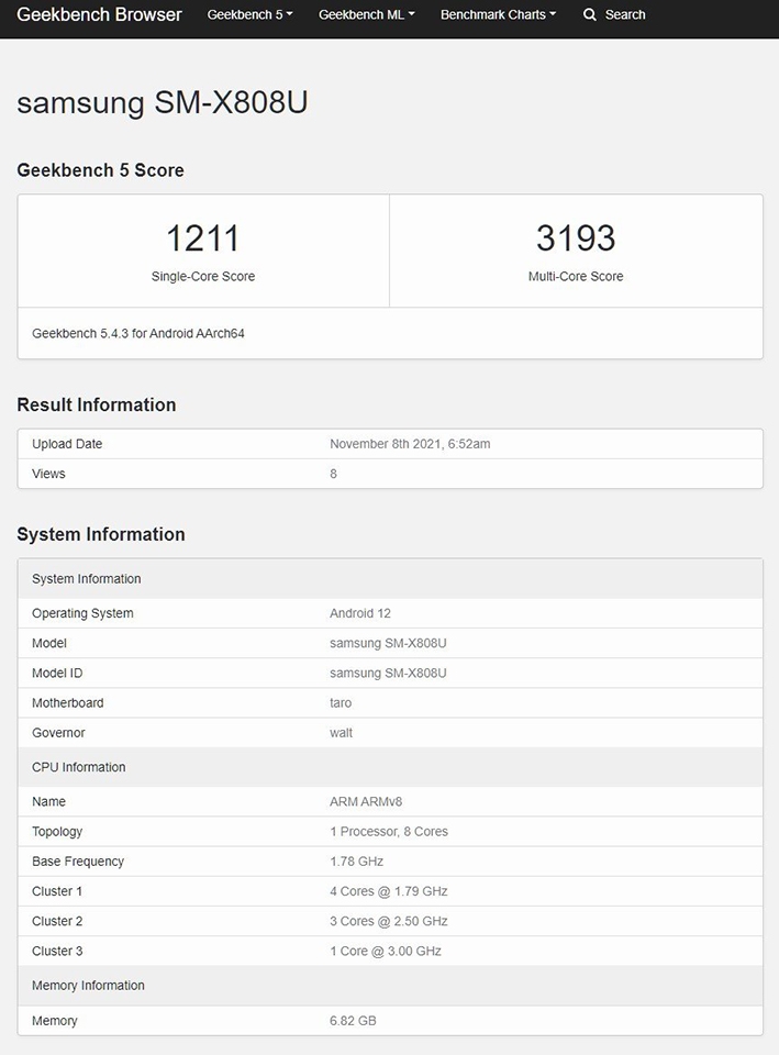 Samsung Galaxy Tab S8+ với chip Snapdragon 898 lộ hiệu năng ấn tượng trên Geekbench Samsung Galaxy Tab S8+ với chip Snapdragon 898 lộ hiệu năng ấn tượng trên Geekbench