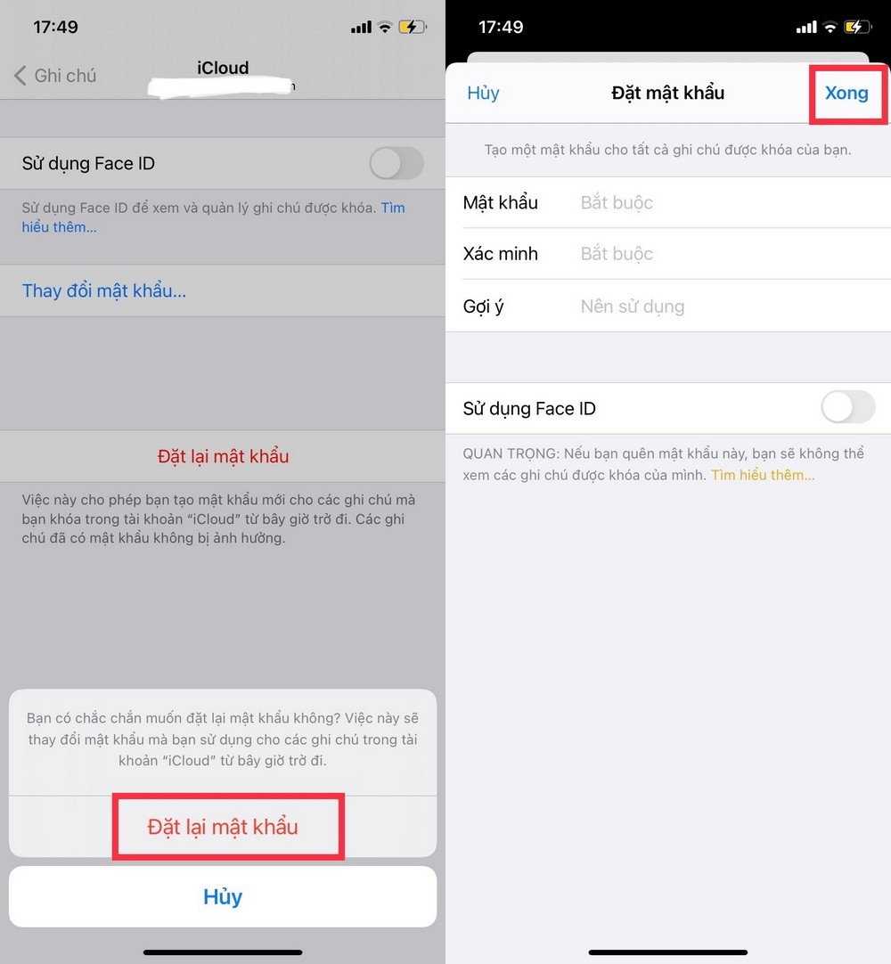 Cách đặt lại mật khẩu ghi chú trên iPhone nhanh chóng (4)