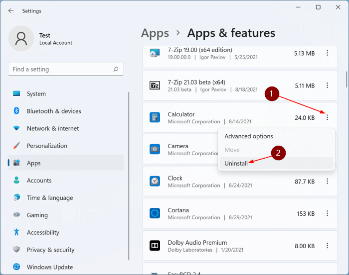 6 cách gỡ cài đặt ứng dụng trên Windows 11 (1)