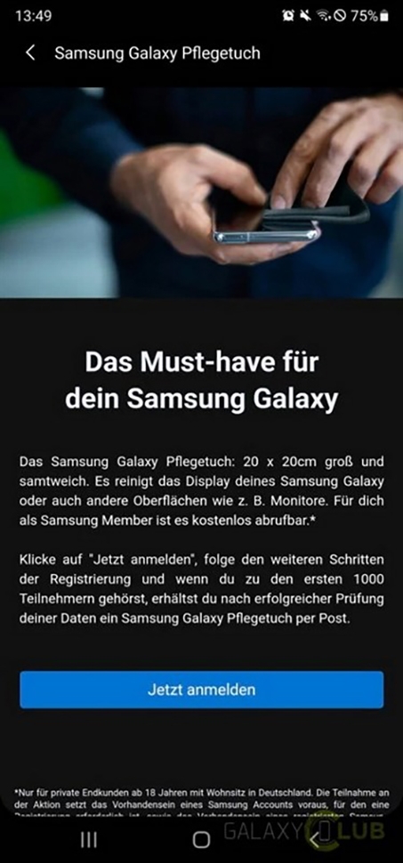 Samsung tặng khăn lau cho người dùng Galaxy S20 (ảnh 1)