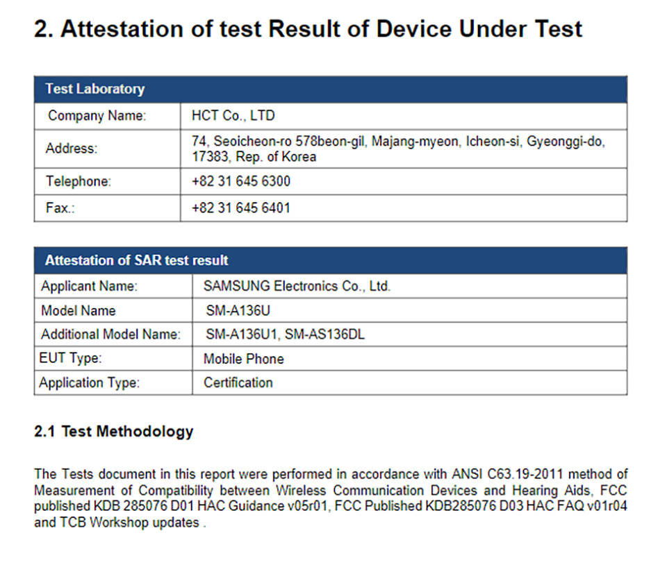 Galaxy A13 5G đạt chứng nhận FCC (ảnh 1) Galaxy A13 5G đạt chứng nhận FCC (ảnh 1)