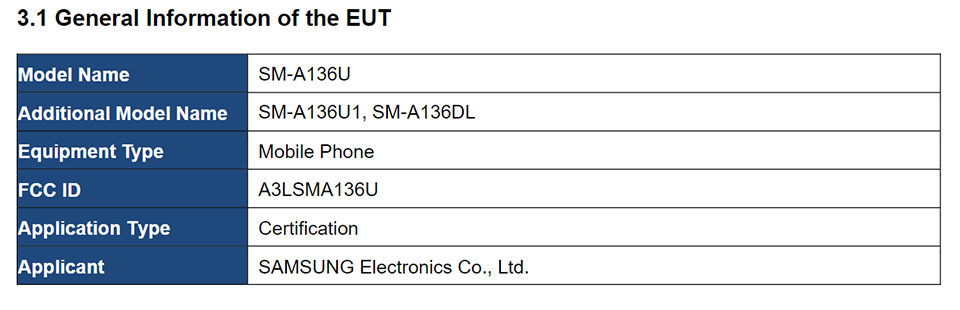Galaxy A13 5G đạt chứng nhận FCC (ảnh 3) Galaxy A13 5G đạt chứng nhận FCC (ảnh 3)