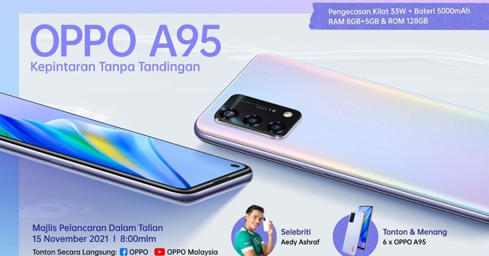 OPPO A95 4G được xác nhận sẽ ra mắt vào ngày 15/11