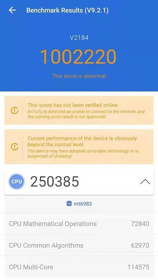 MediaTek Dimensity 2000 lập kỷ lục AnTuTu mới với hơn 1 triệu điểm