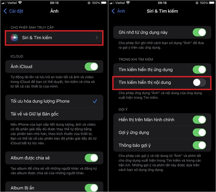 Cách ngăn hình ảnh xuất hiện trong tìm kiếm Spotlight trên iPhone (3)