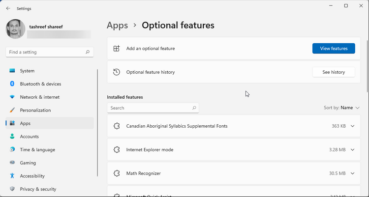 Cách thêm hoặc loại bỏ các tính năng tùy chọn trong Windows 11 (1)