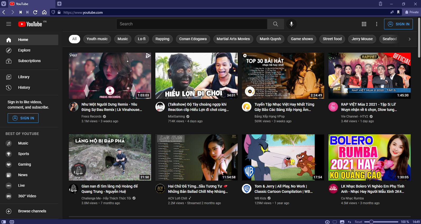 Chế độ ẩn danh trên YouTube